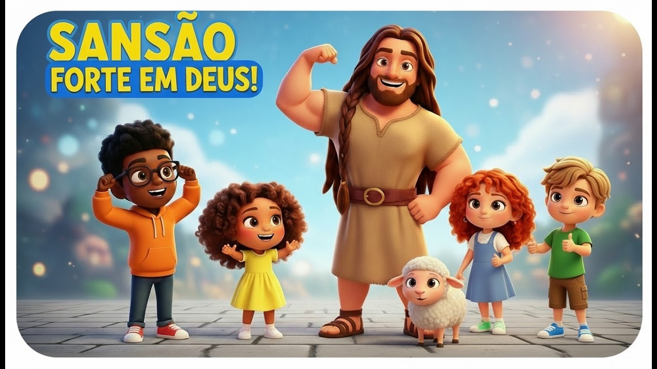 💪✨ Sansão, Forte em Deus! | Louvor Infantil