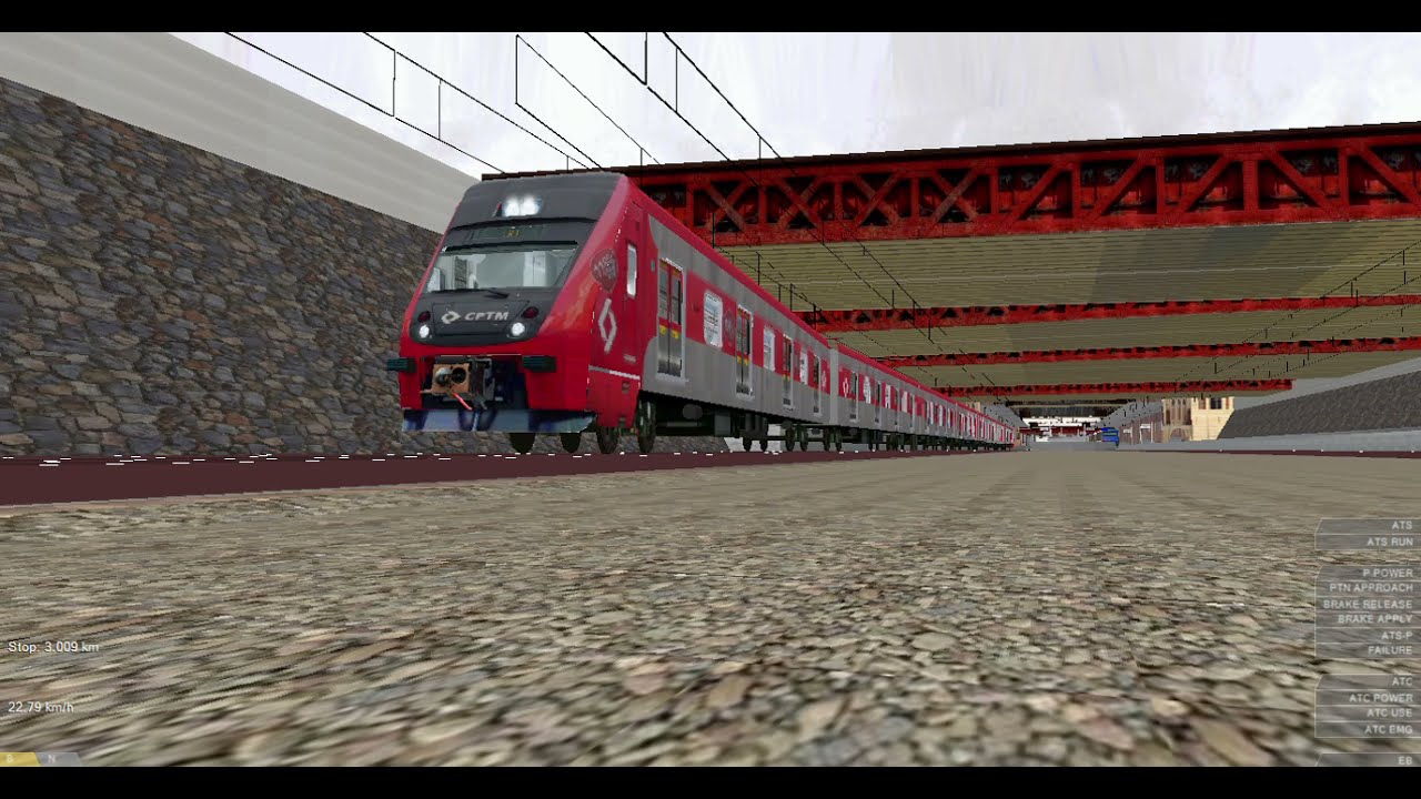 openBVE Cptm serie 9500 (D508) Recolhendo no patio luz apos prestar serviço na linha 7 rubi