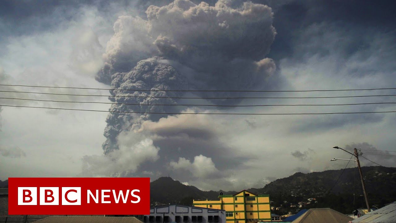 Caribbean volcano eruption sparks mass evacuation in St Vincent - BBC News