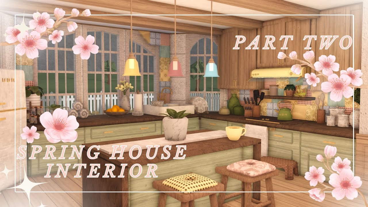 Building a Spring House Interior Part 2! |Roblox Speedbuild|