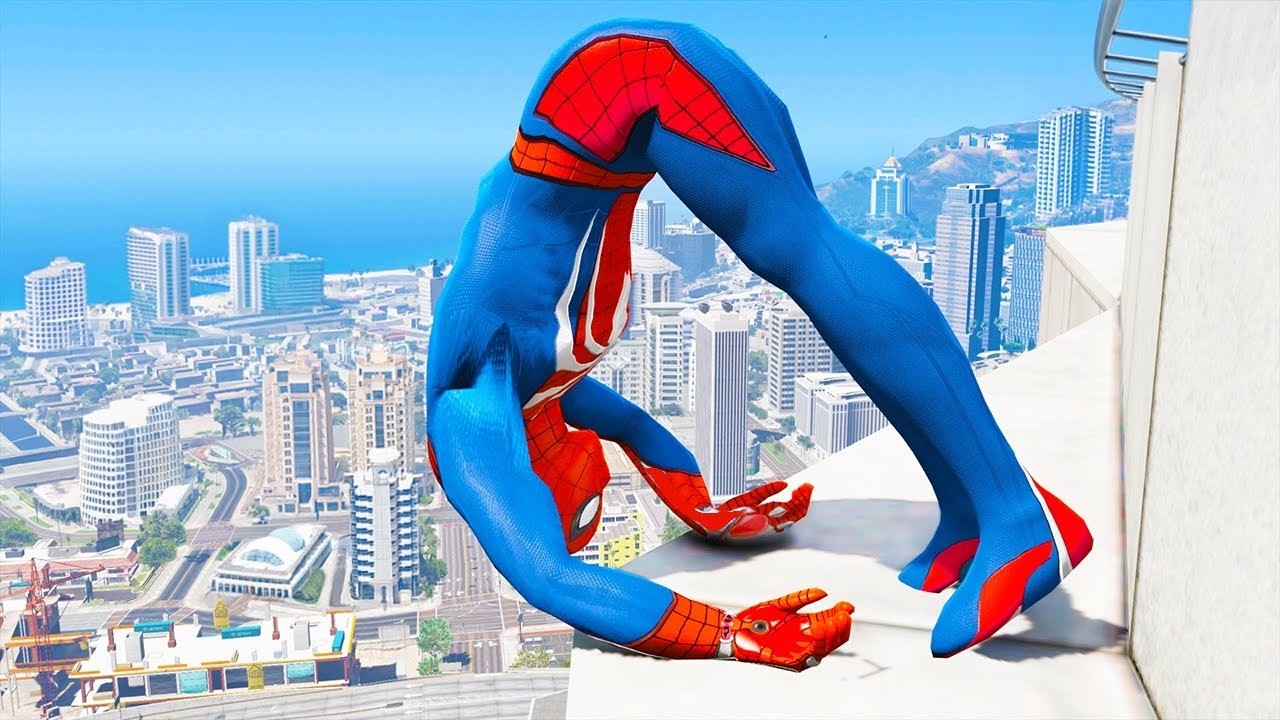 GTA 5 Epic Ragdolls RED SPIDERMAN VS RED MINION VS GREEN MINION (Physics & Funny Fails) ep.1