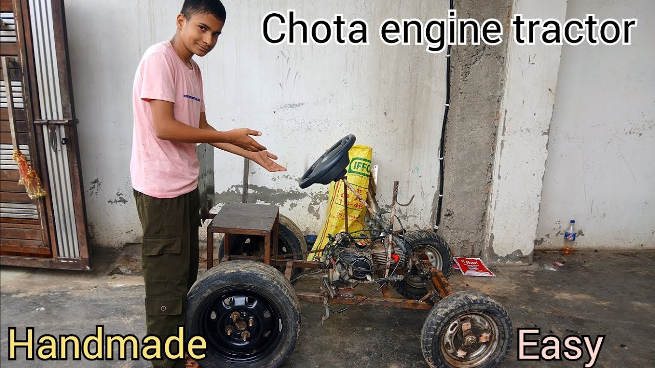 बाइक के इंजन से बना मिनि ट्रैक्टर Mini Tractor from Bike Engine