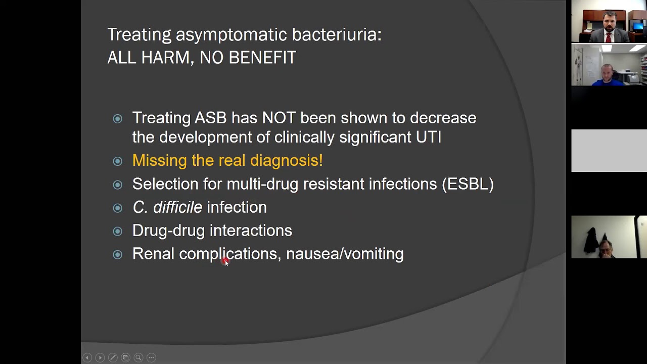 UTI's and Asymptomatic Bacteriuria Webinar
