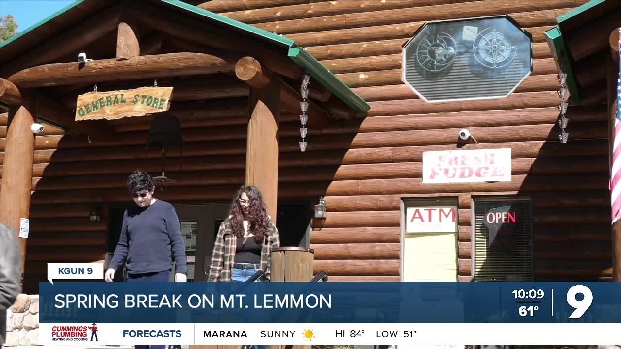 Spring Break visitors skip the beach for Mount Lemmon's affordable getaway