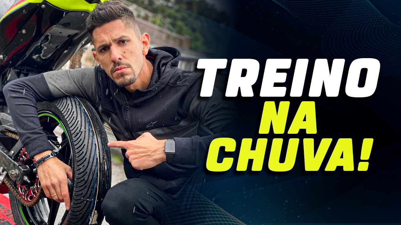 Da para deitar a moto na chuva?! Acompanhe um treino meu na chuva! 🔥