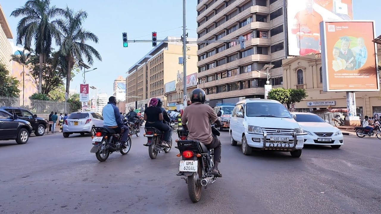 Kampala, Uganda:- Busy City Street Walk In Africa 