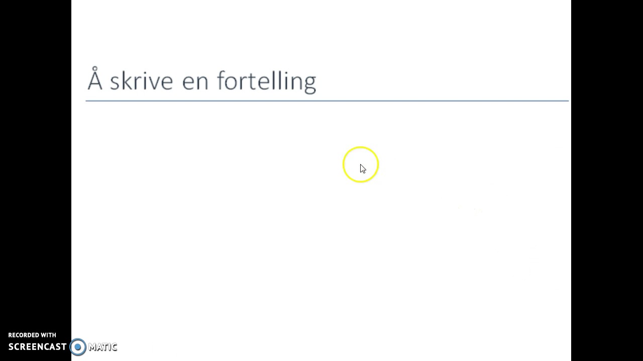 &Aring; skrive en fortelling