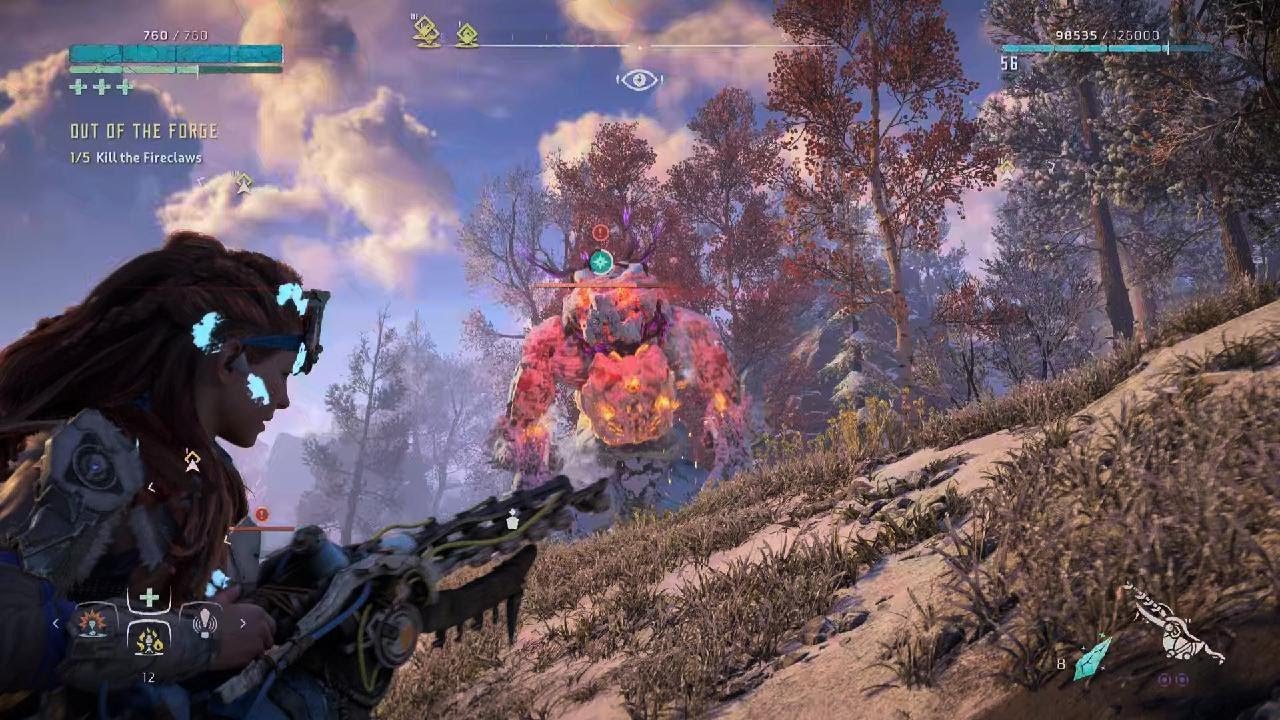 Out of the Forge | Kill the Fireclaws 2/5 | Frozen Wilds | Horizon Zero Dawn Remastered