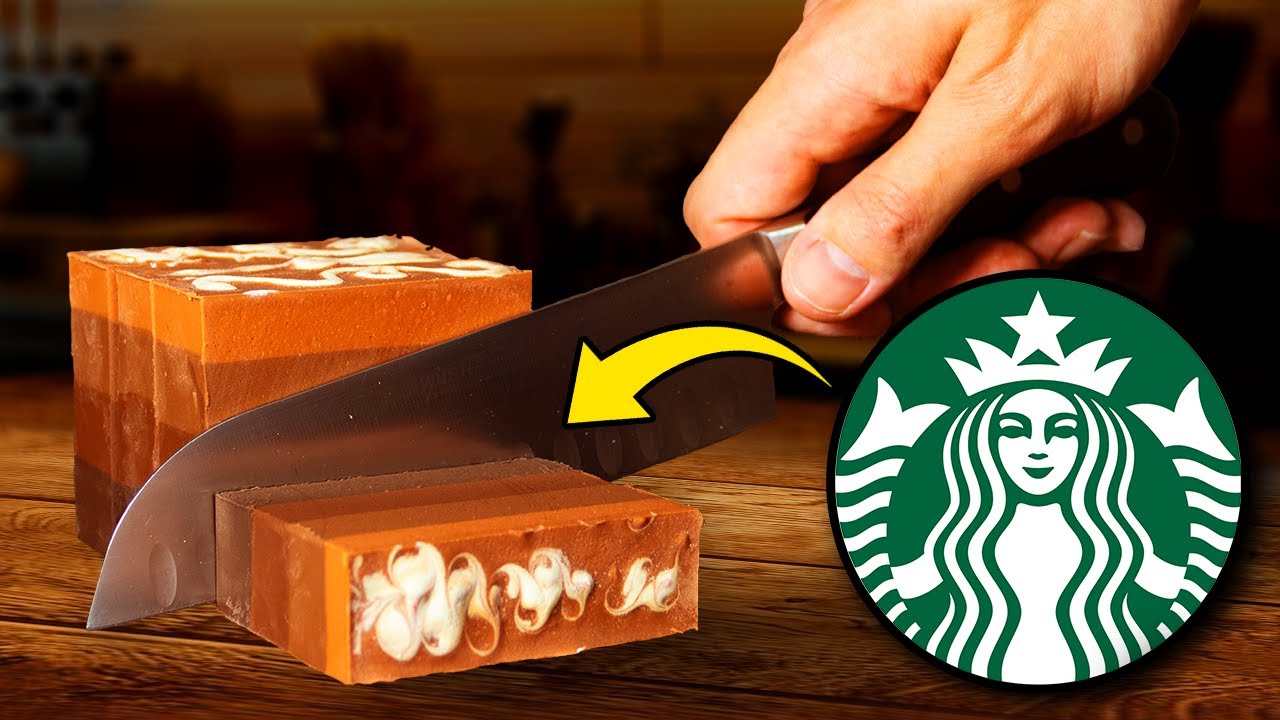 I Turned an Actual Starbucks Latte into STUNNING SOAP!