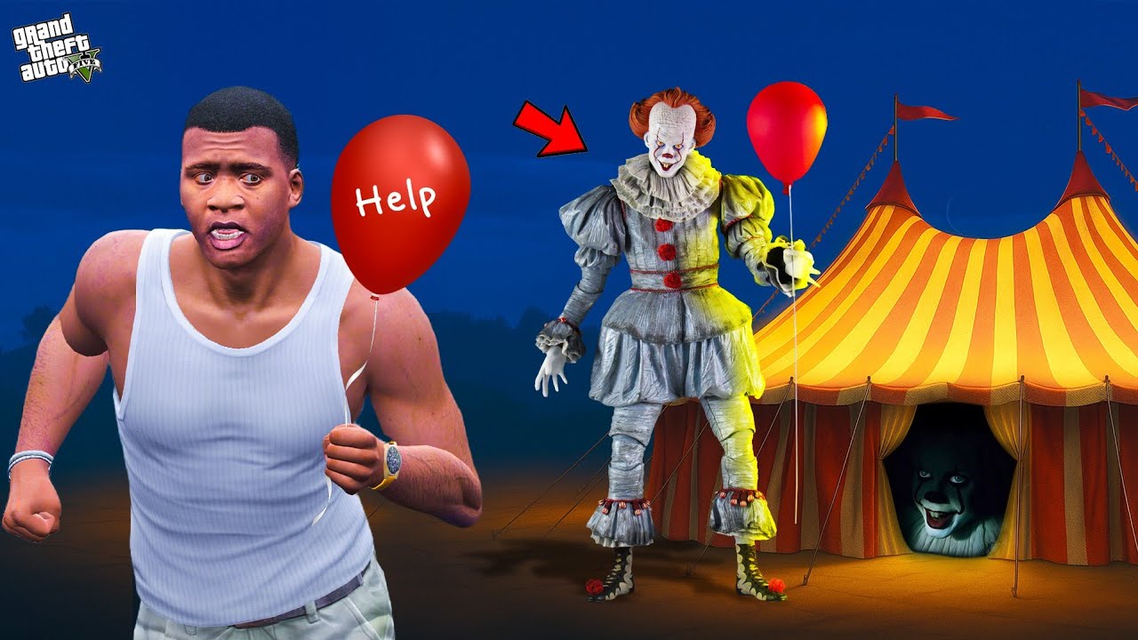 Franklin & Chithappu Find and Escape from IT Pennywise World in Gta 5 