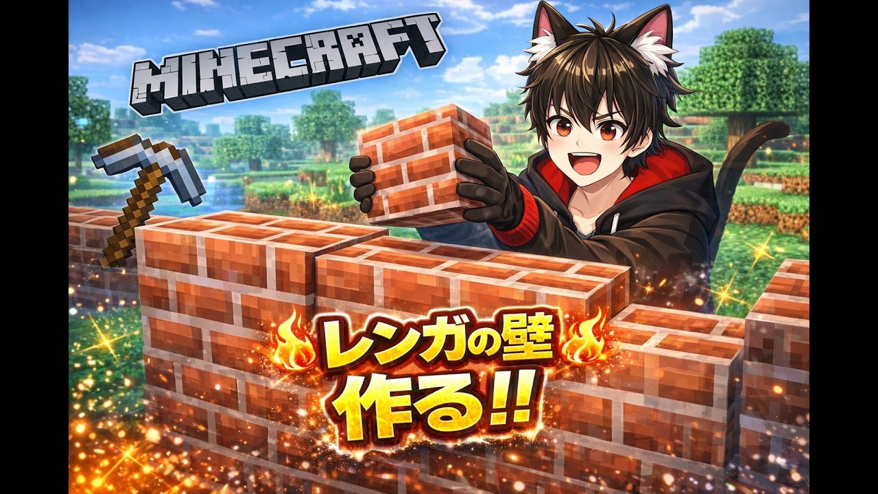 【マインクラフト】煉瓦作る！！