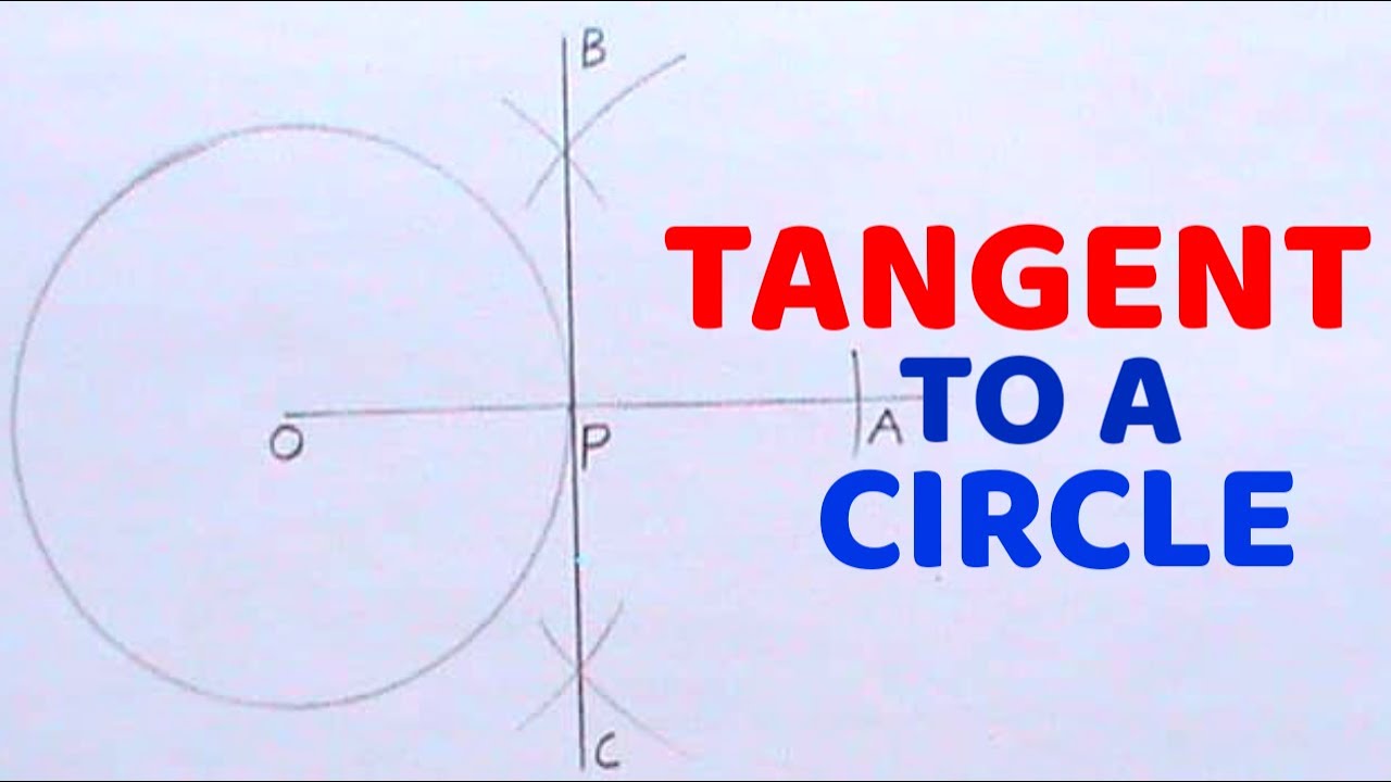 HOW TO CONSTRUCT A TANGENT TO A CIRCLE AT A GIVEN POINT ON THE CIRCUMFERENCE || Technical drawing