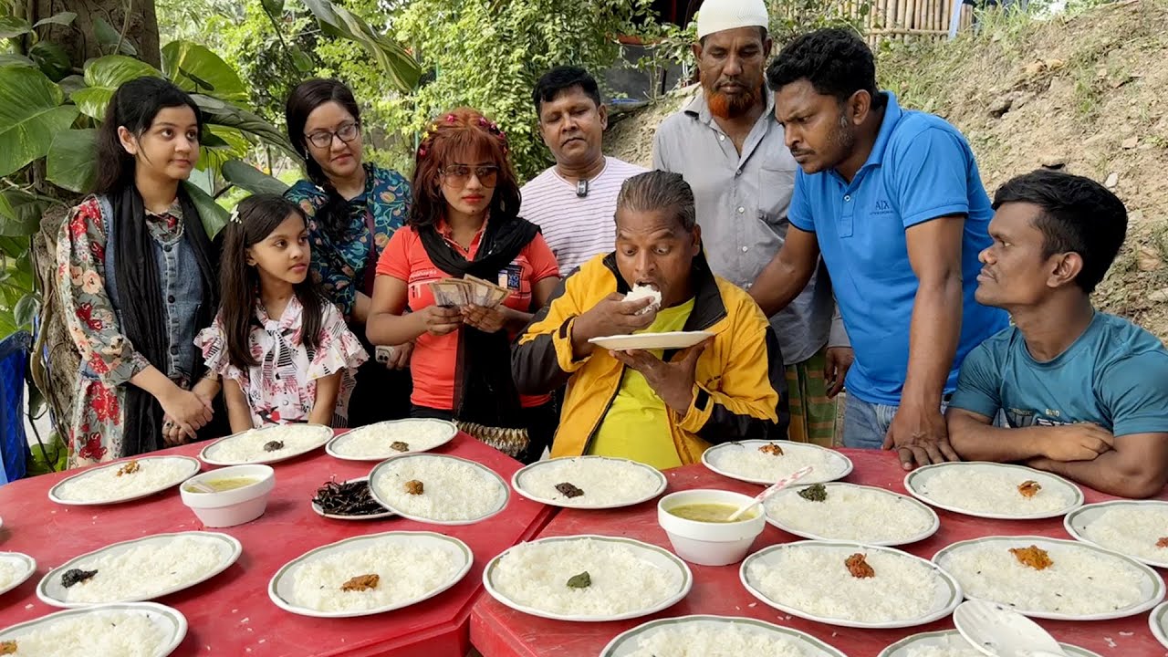 ২২ প্লেট ভাত খেয়ে শরিয়তের পুরের মেয়েকে হারিয়ে আবারো নতুন ইতিহাস গড়লেন মিরপুরের যুবক