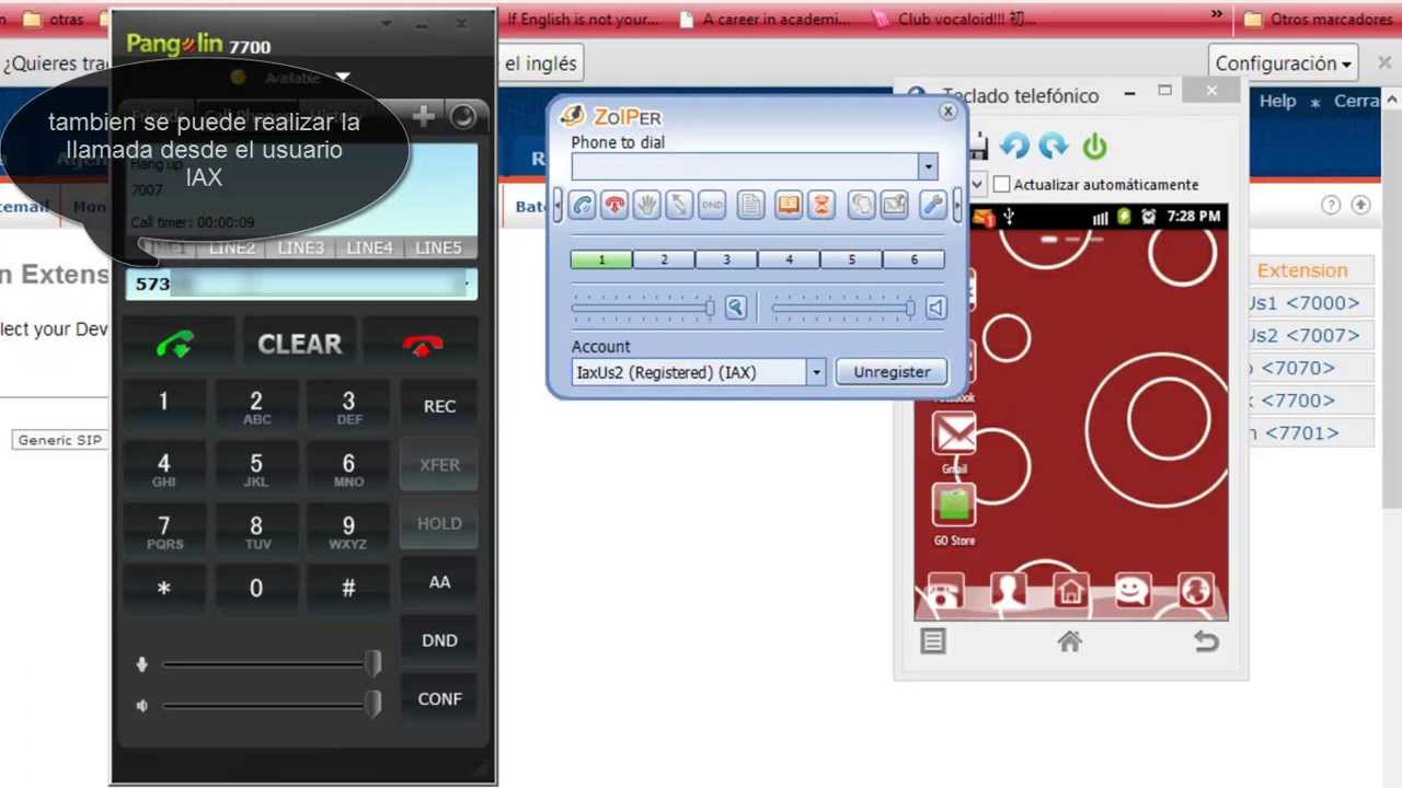 Configuracion Elastix (Usuarios IAX y SIP + Troncal)