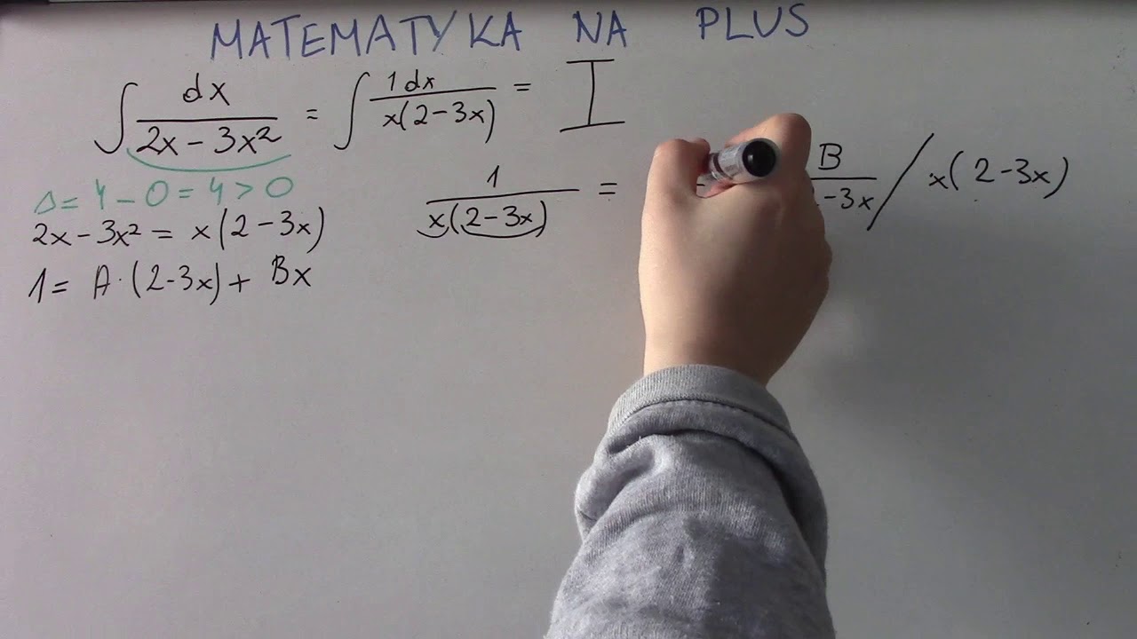 Całka nieoznaczona z funkcji wymiernej cz. 15 Krysicki Włodarski z 16.42 Rozkład na ułamki proste