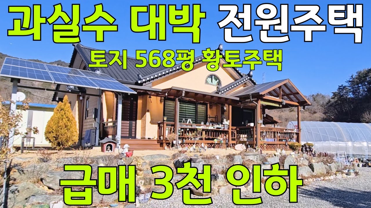 과실수 대박 많은 전원주택 / 농지원부 가능 / 급매 3천인하