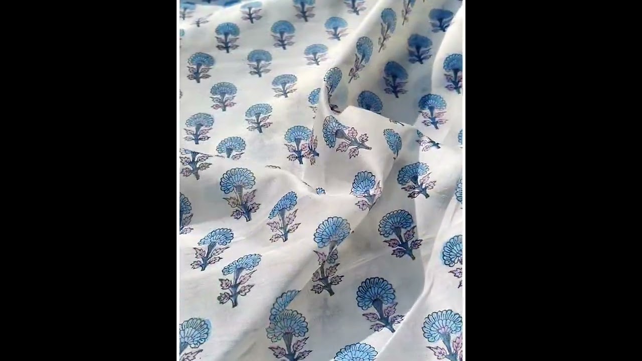 Sanganeri Hand Block Printed Fabrics in Chanderi Silk & Cotton