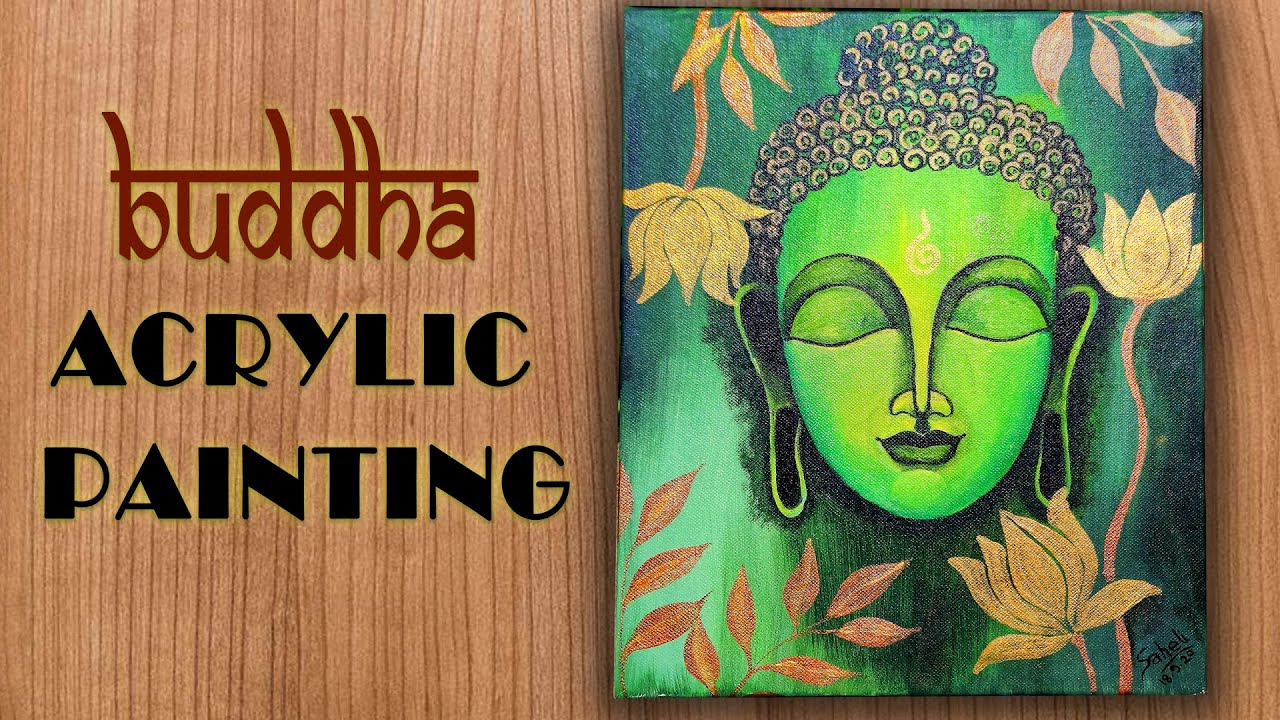 THE BUDDHA | EASY ACRYLIC PAINTING TECHNIQUES FOR BEGINNERS | EASY ABSTRACT ACRYLIC PAINTING IDEAS