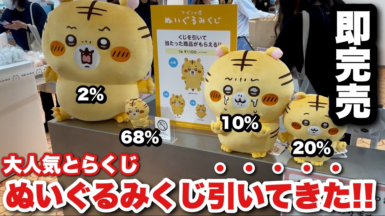 【ナガノマーケット行ってきた】即完売じいさんマスコットと即完売とらのぬいぐるみくじを買いに行ってみたらあの大人気商品まで売ってた！！【ちいかわ】