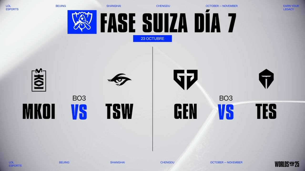 SUIZO - D&Iacute;A 7 - WORLDS - 2025 - LEAGUE OF LEGENDS