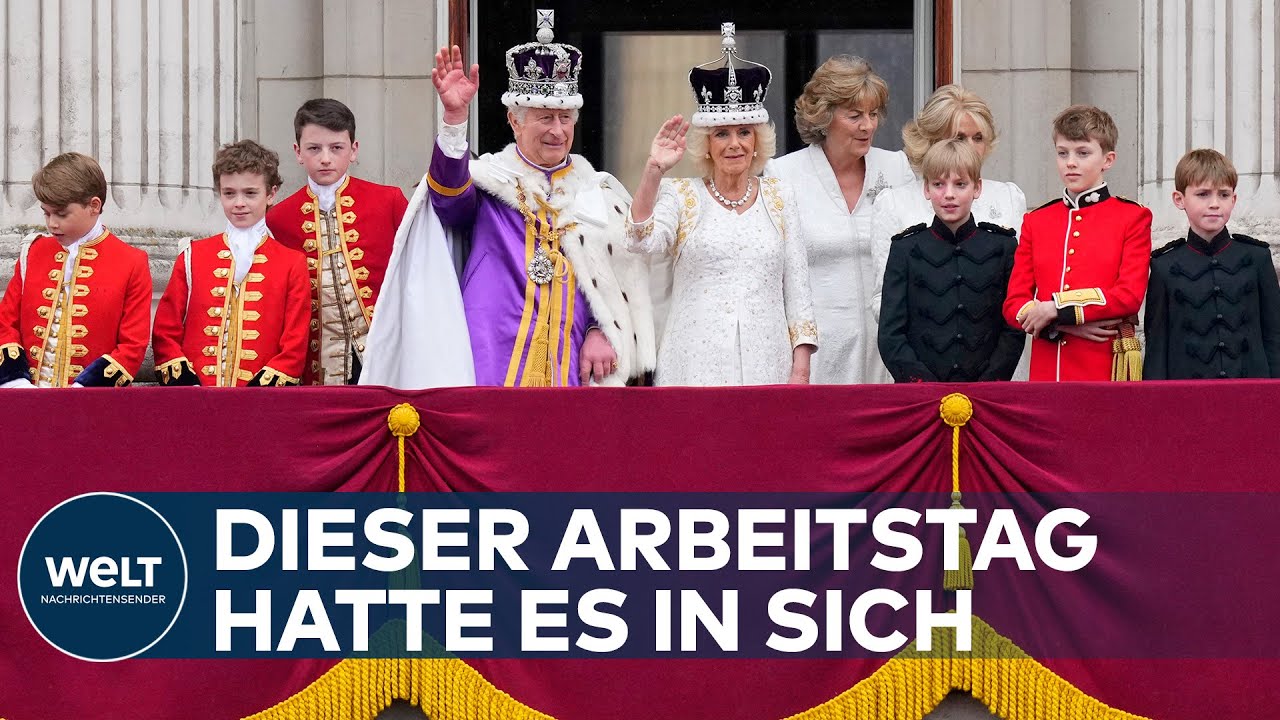 ENDE GUT, ALLES GUT? Gekrönter König Charles III. und Camilla zeigen sich auf Balkon | WELT Thema