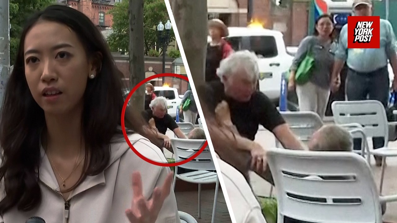 Oblivious Harvard student preaches unity – as BRAWL breaks out behind her