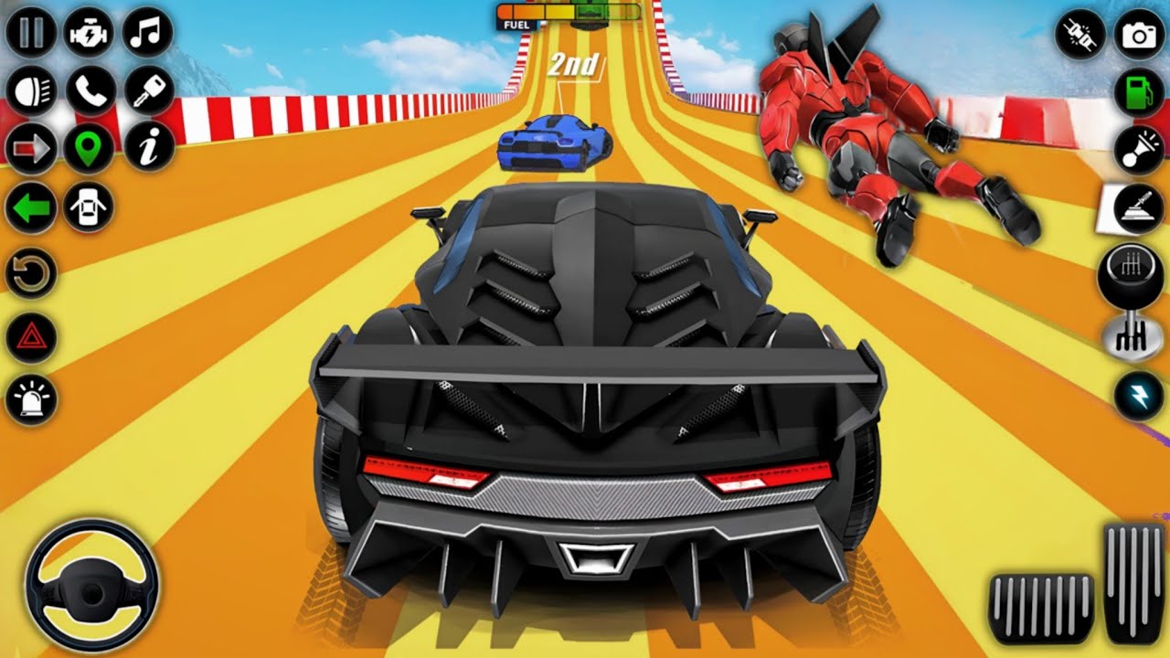 Super Cars Ramp Car Racing - Superhero Ramp Racing Stunts 3D - Android Gameplay