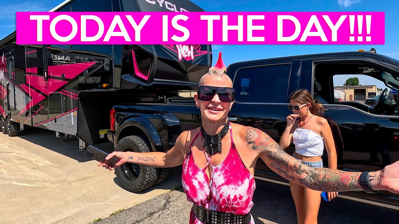Picking up our BRAND NEW RV! Driving a fifth wheel for the 1st time!