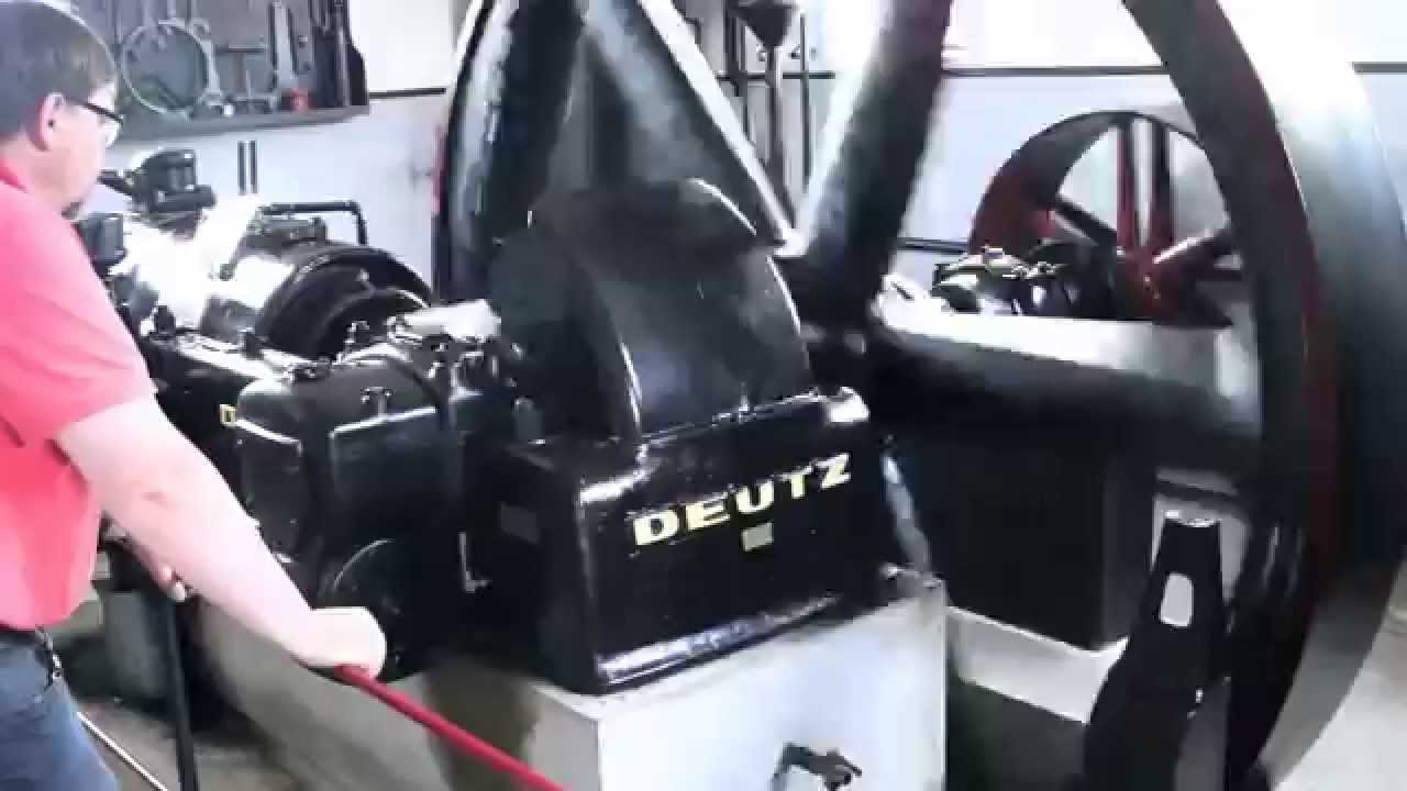 Big Deutz anno 1930, 67 liter diesel start up