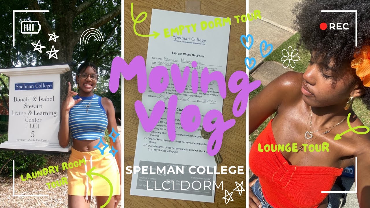 move-out vlog // spelman college llc1 dorm, lounge, + laundry room tour
