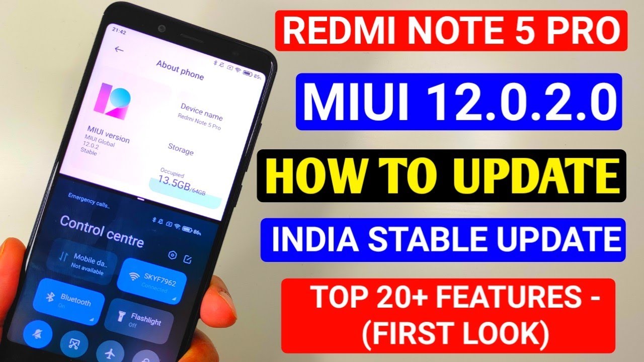 REDMI NOTE 5 PRO Miui 12.0.2.0 Update 20+ Features | How To Update Redmi Note 5 pro miui 12.0.2.0