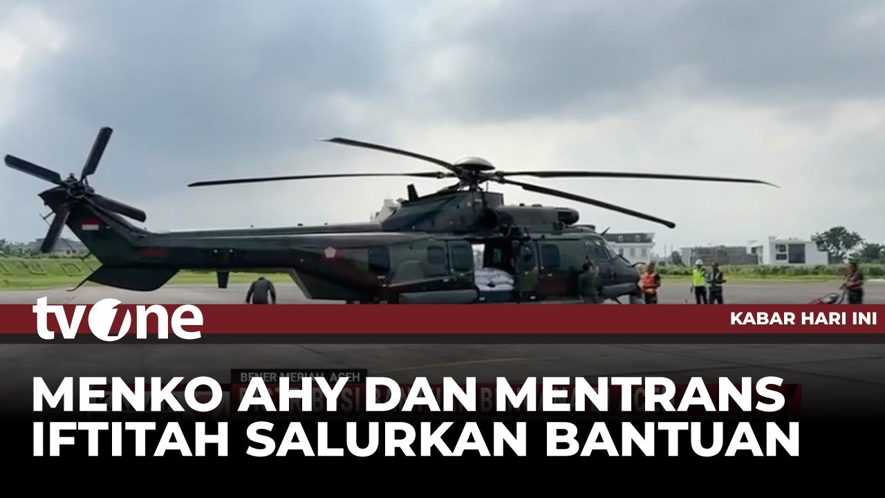 Helikopter Bawa Bantuan Logistik Diberangkatkan dari Pangkalan TNI AU ke Lokasi Bencana | tvOne