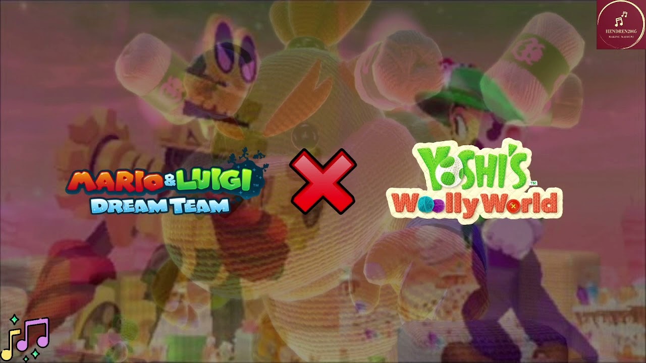 Size Up Big Baby Bowser - Yoshi's Woolly World X Mario & Luigi Dream Team Mix