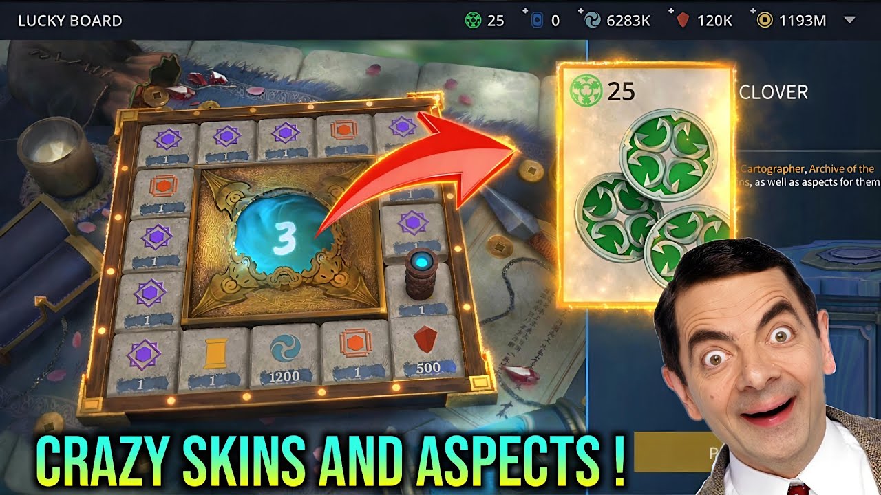 I got New Skins and Aspects for the sets 🥳 | 25 Spins Rewards in Spring Clover Lucky Board Game 😍
