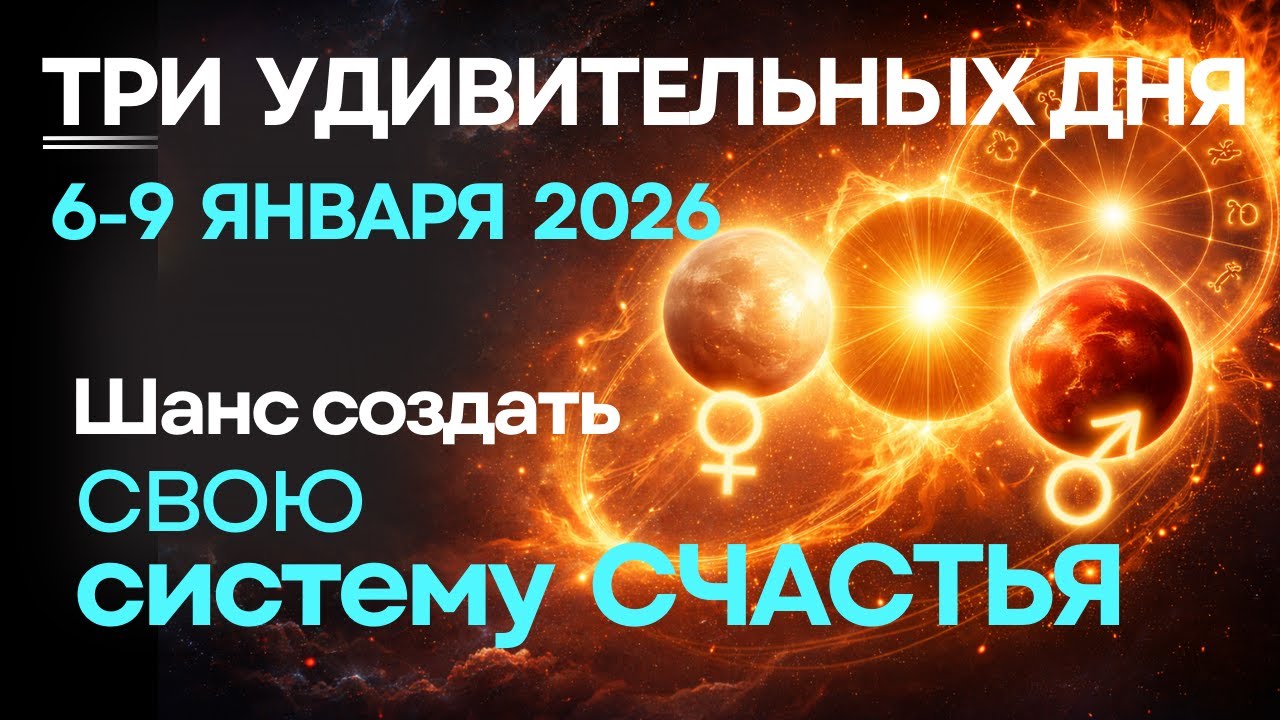 Три удивительных дня  до 9 января 2026: шанс создать свою Систему Счастья...