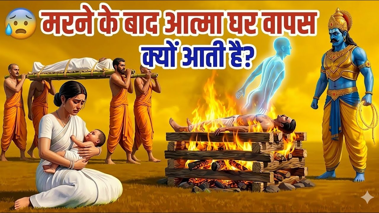 मृत्यु के 24 घंटे बाद आत्मा घर क्यों लौटती है? 😱 यमराज ने बताया चौंकाने वाला रहस्य