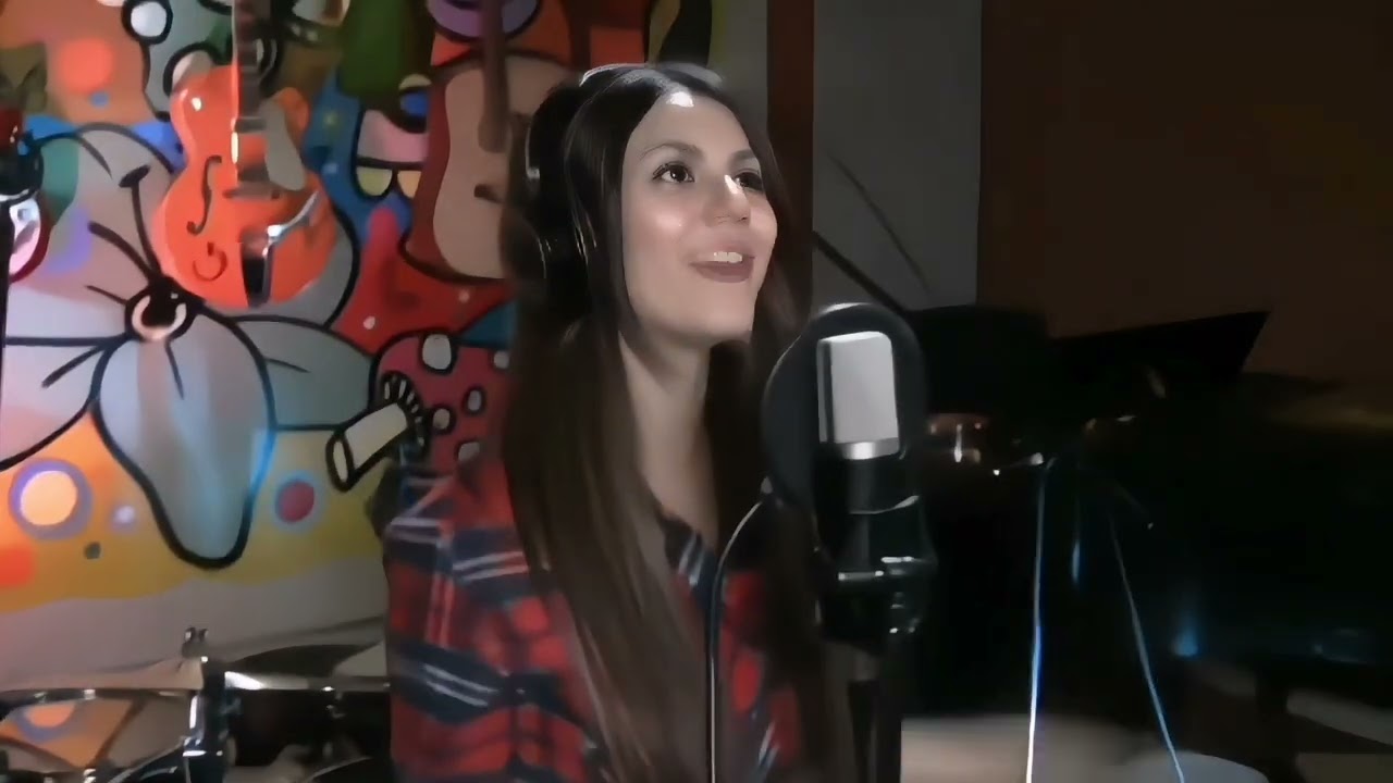 Victoria Justice recording "Make It Shine" (Victorious) at Backhouse Studios - (1/2)