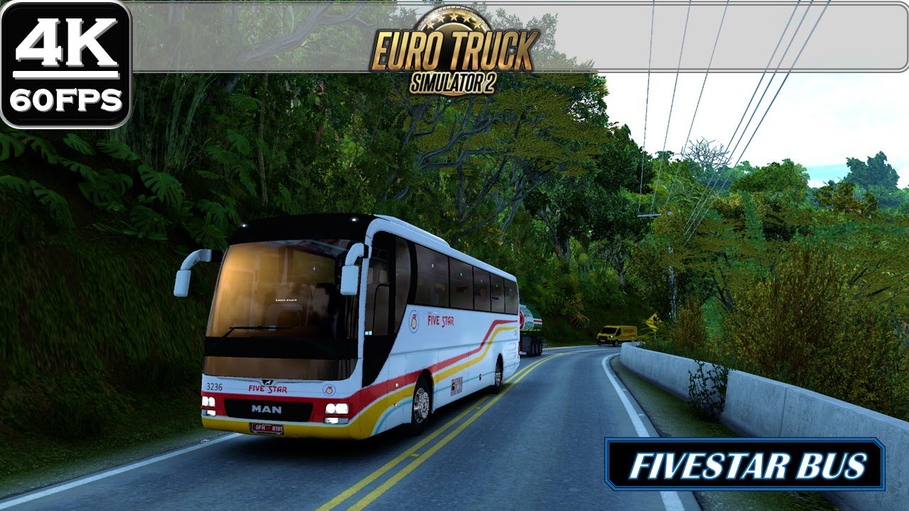ETS2 REALISTIC BUS DRIVING | EXTREME OVERTAKING ON ZIGZAG ROAD | FIVESTAR BUS