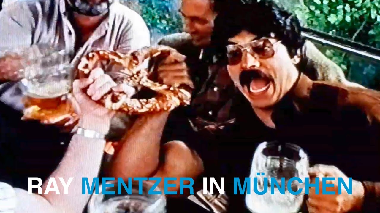 Ray Mentzer verkostet Bier und Brezel in München (1981)