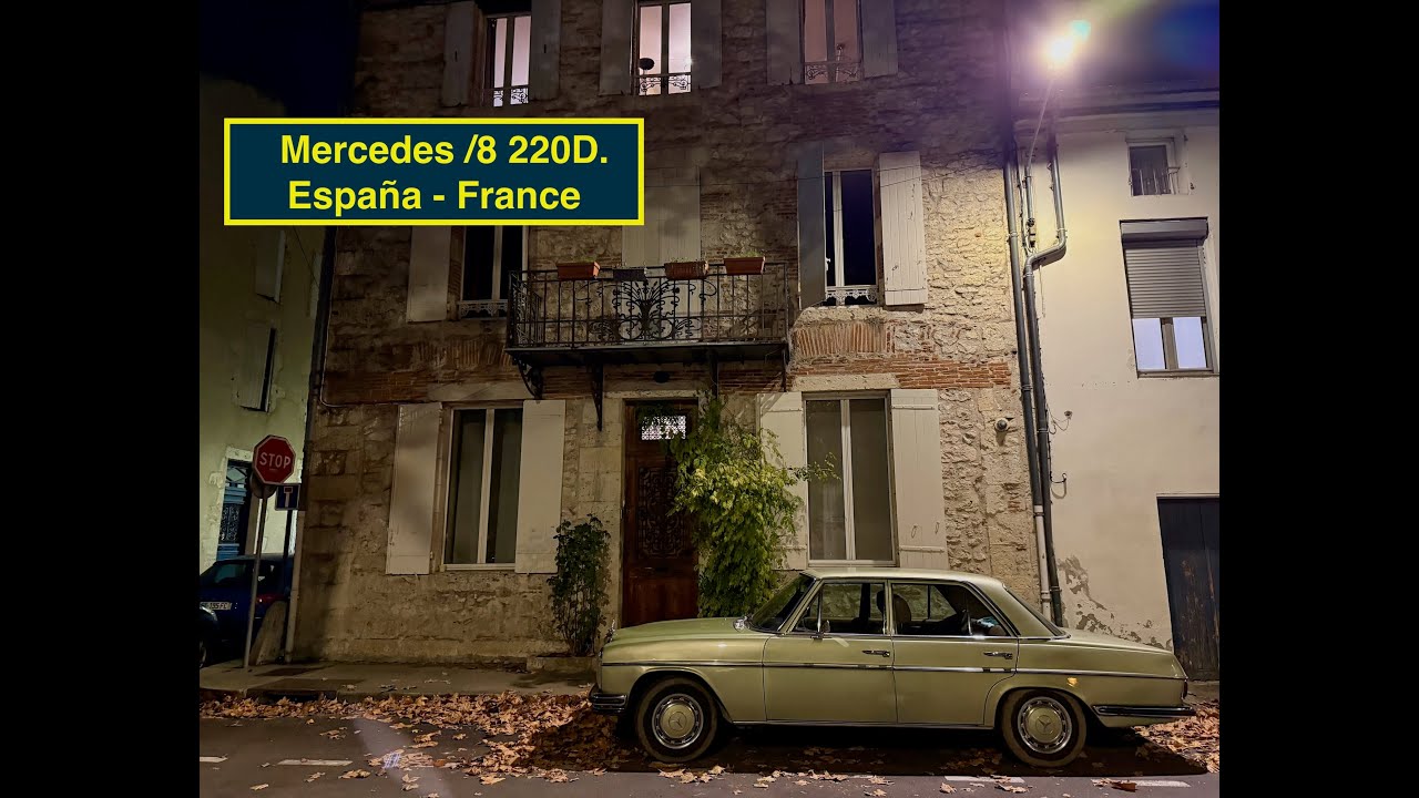 olaf's oldtimer. I drive my Mercedes W115 /8 220D from Spain to France. Biarritz being a highlight!