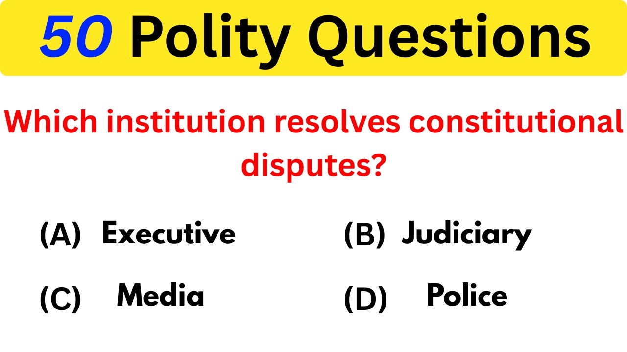 Only 1% Can Score 45+ 😎  Indian Polity Quiz Challenge