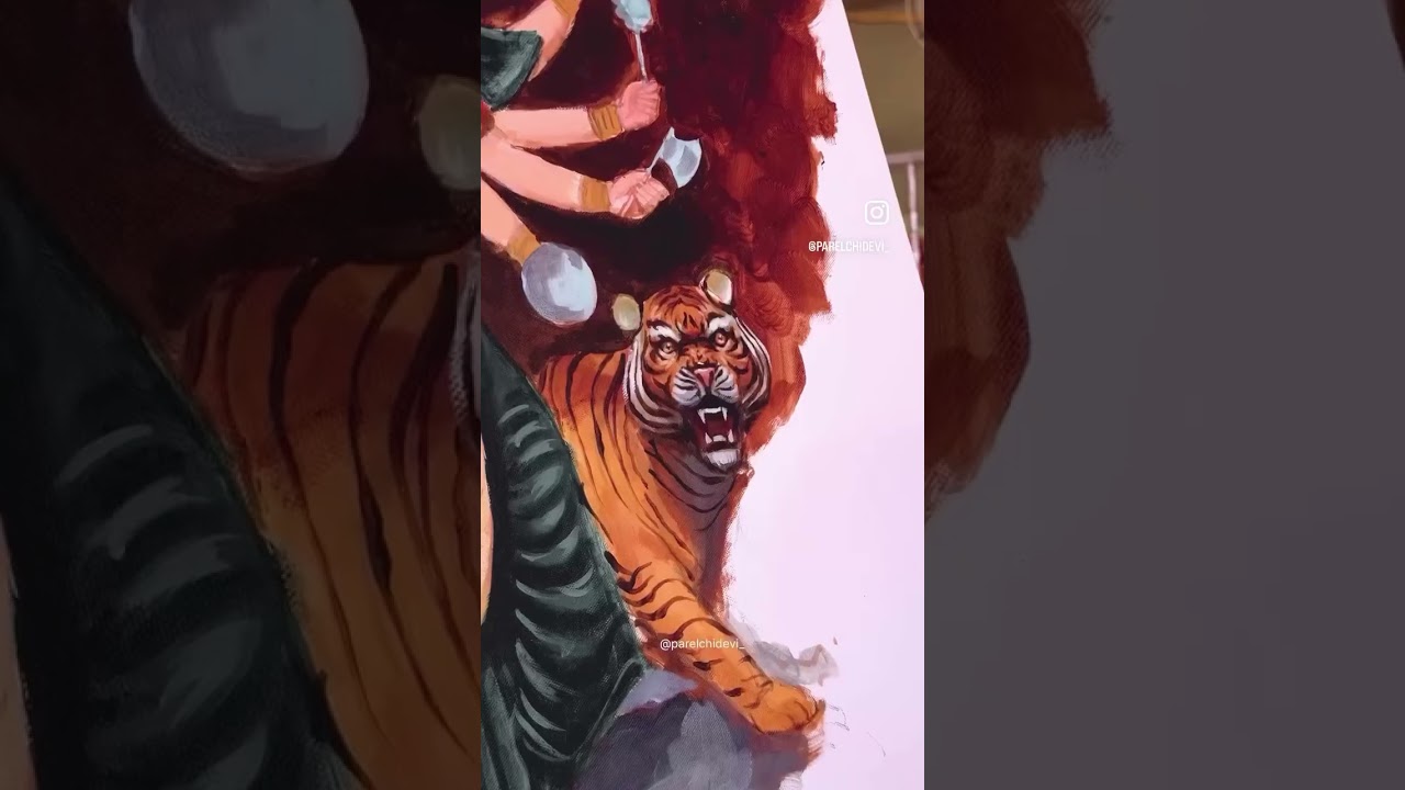 Day 3 of Navratri painting #livepainting #painting  #devi #durga