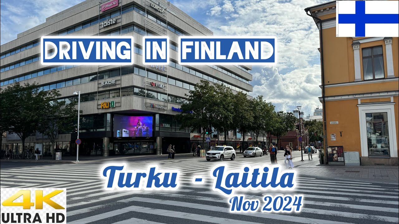 Driving in Finland 🇫🇮 Turku to Laitila - Finland Oldest City | Winter Nov 2024 Road trip