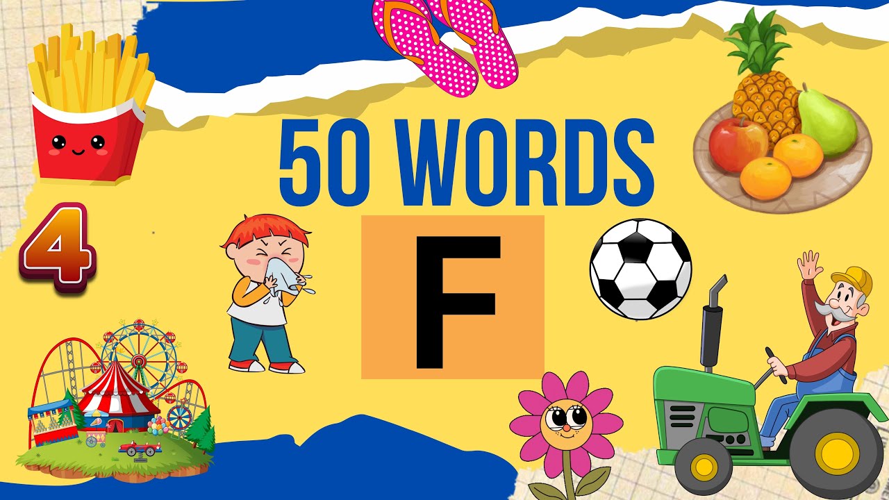 F Letter Words | 50 Words That Start With F | F Letter Words Vocabulary