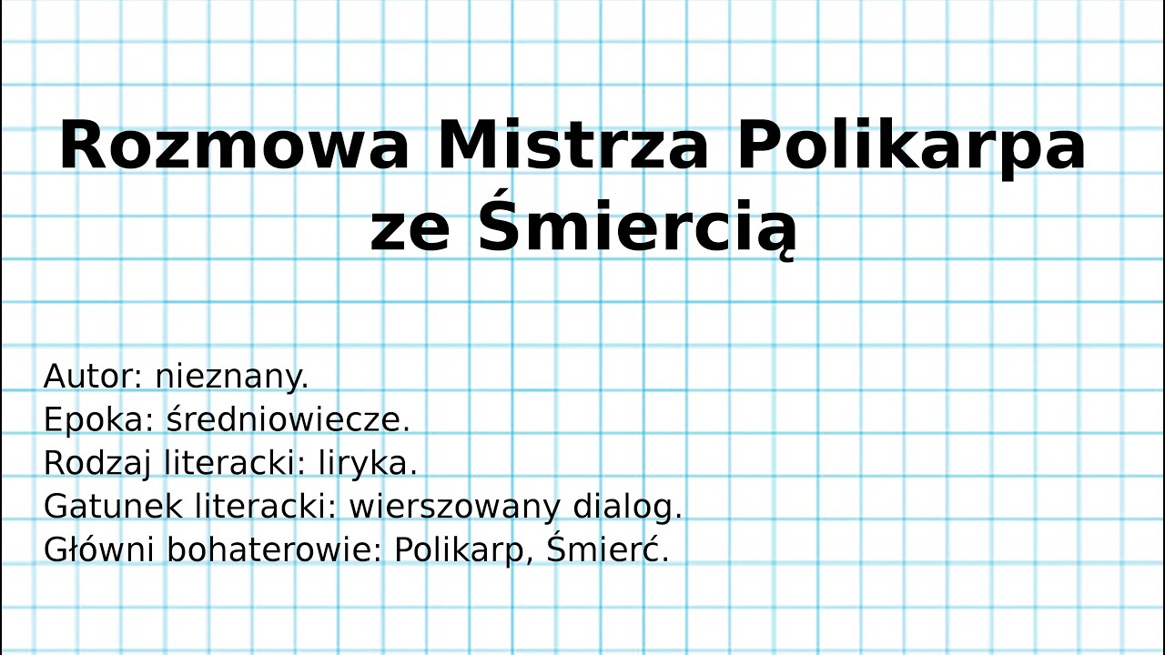 Rozmowa Mistrza Polikarpa ze Śmiercią
