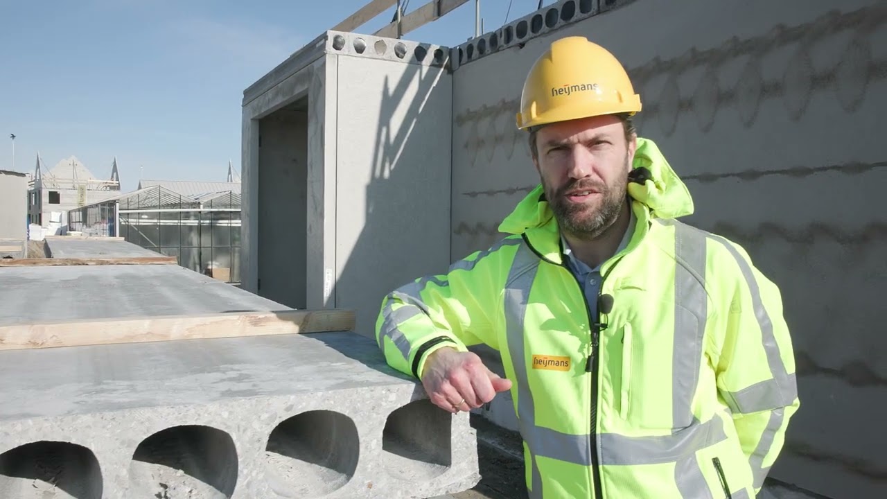 Heembeton wanden van geopolymeerbeton voor woningbouw