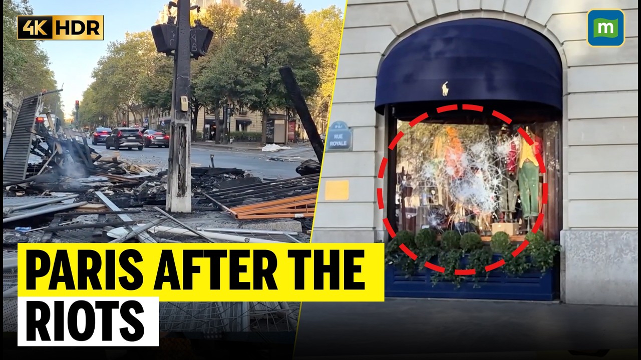 France Protests: Paris in RUINS! Burnt Cars and Smashed Shops After Violent France Protests | N18G