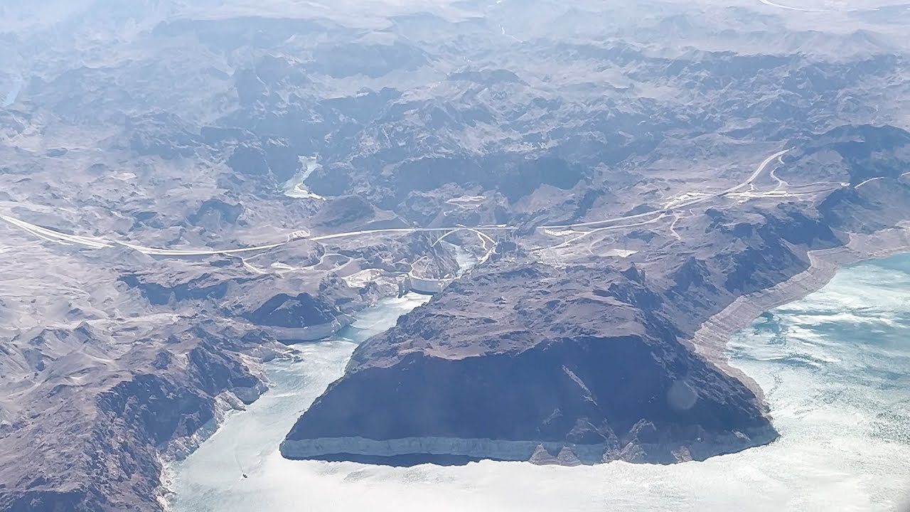 Landing in Las Vegas with ATC and Hoover Dam Views - United Airlines 757-200 from Newark 10-1-2025