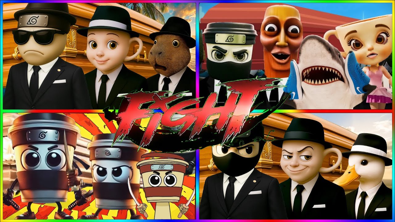 Mafia Monkey vs Duck Gentleman  Who Wins This Crazy Fight!-TilesHopEdmRush!