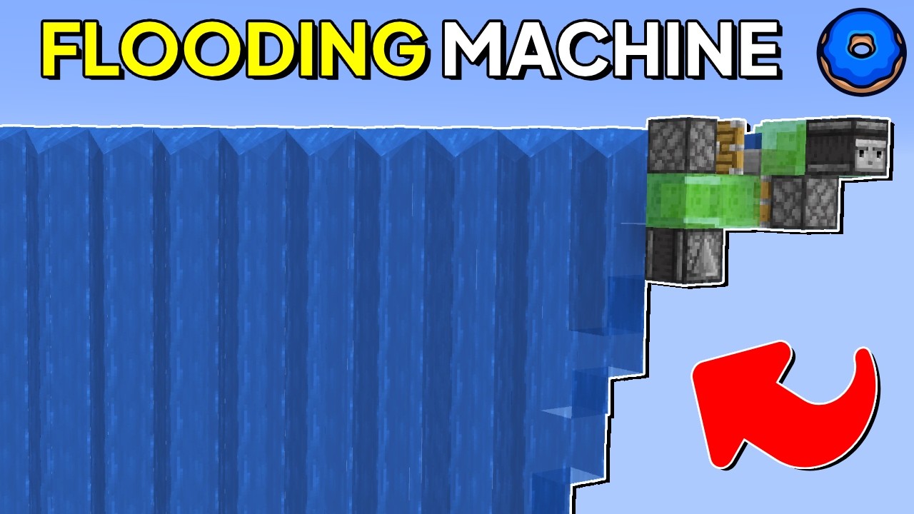 How To Make A Flood Machine In Minecraft | Donut SMP